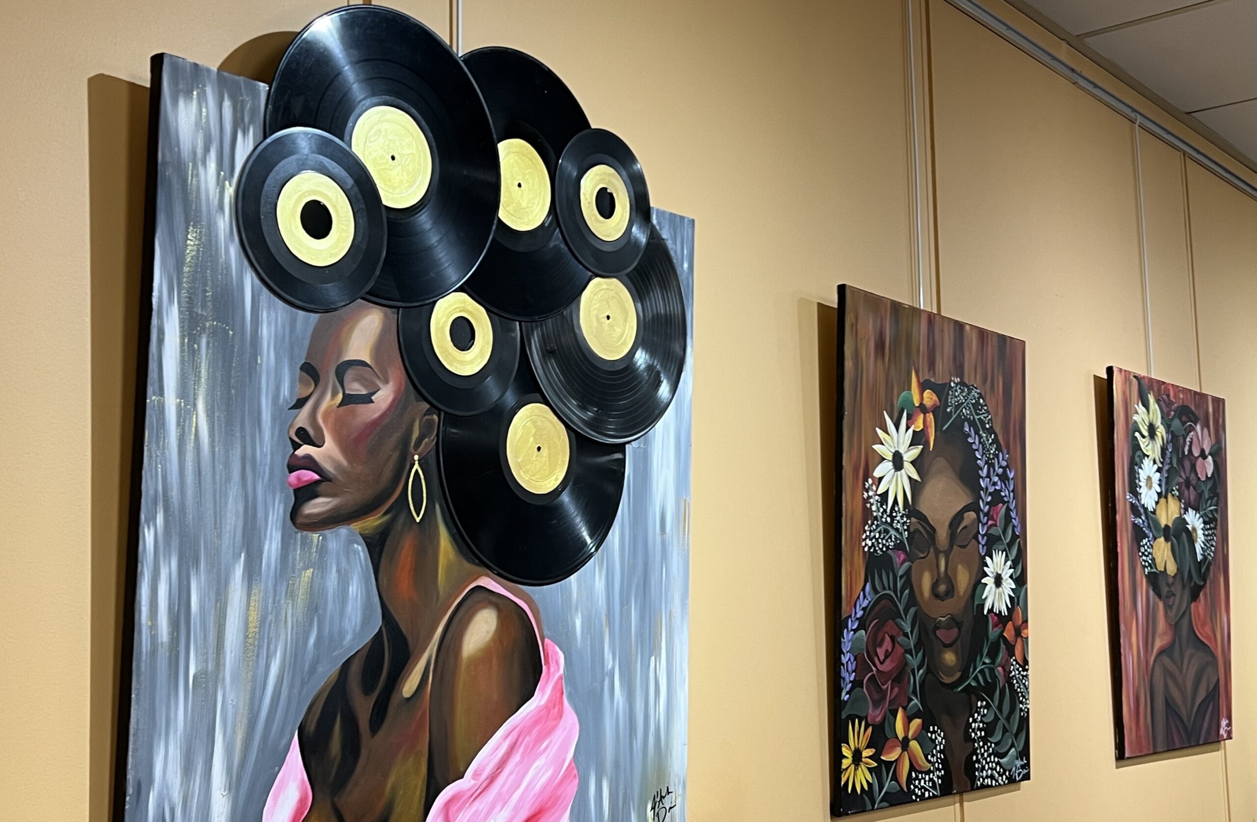 Art hanging in Laskey Gallery