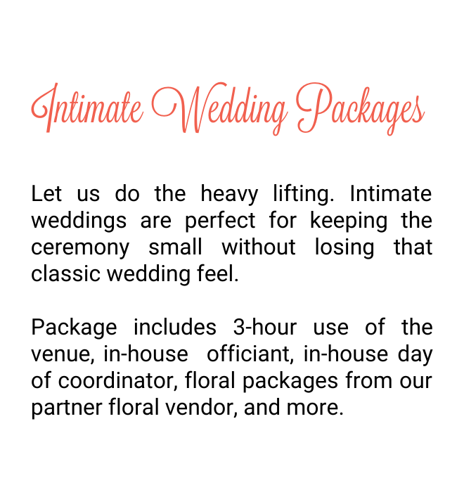 Click for Intimate Wedding Packages