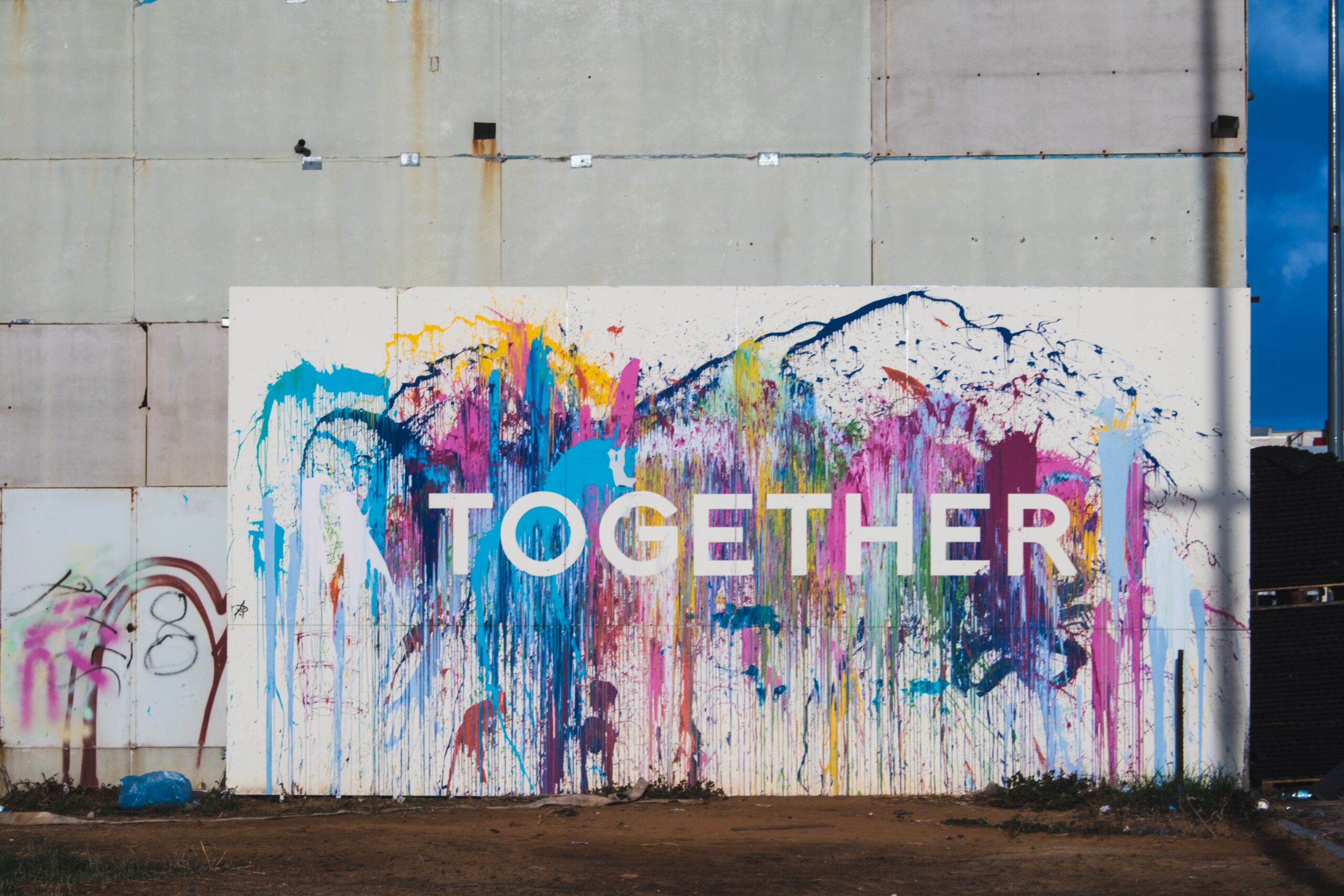 Art that says, "TOGETHER"