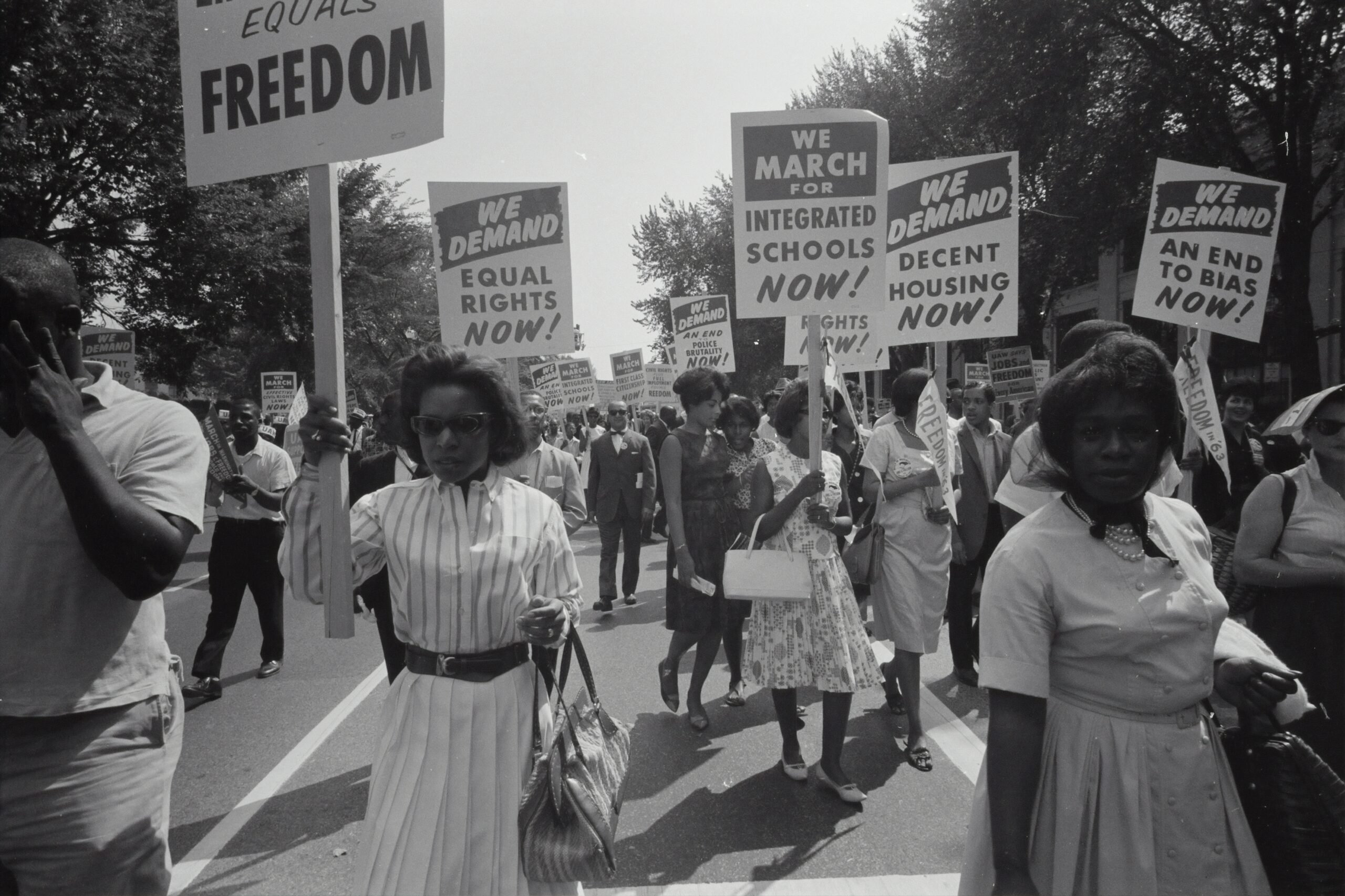 Black women marching for equal rights