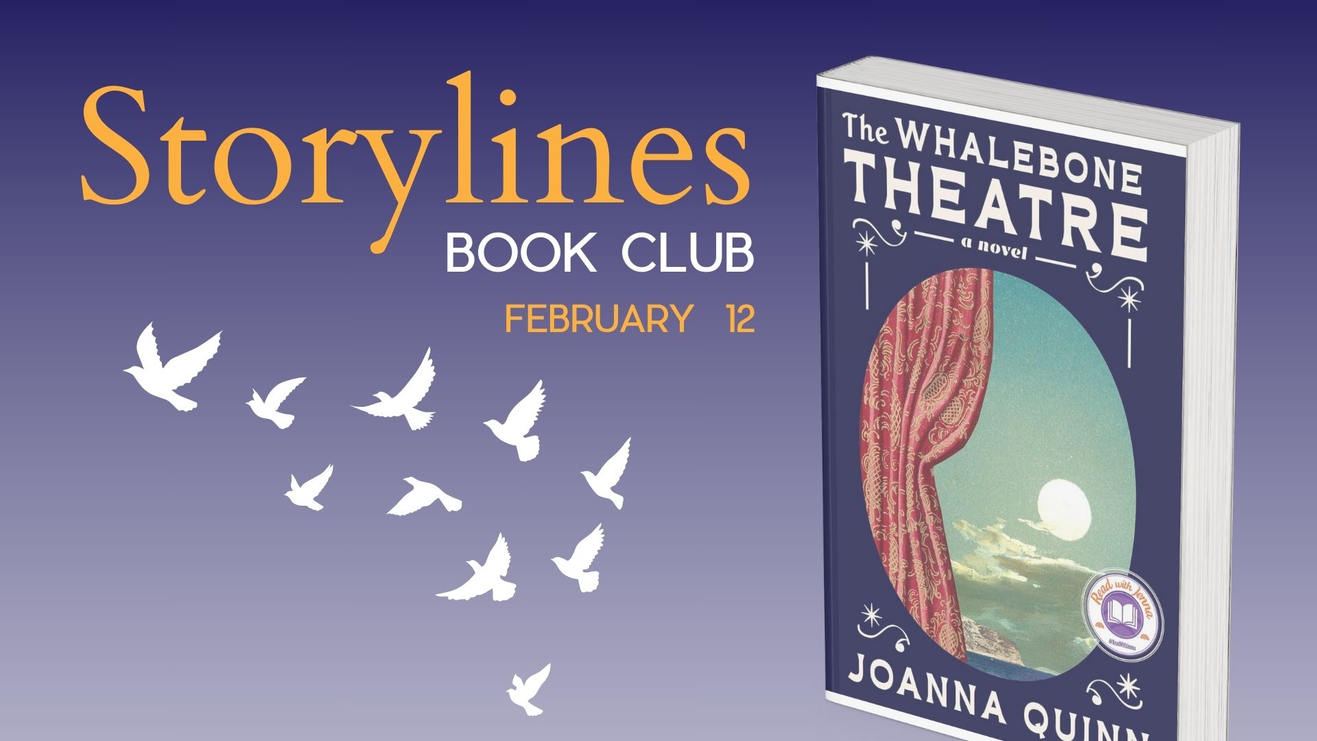 Storylines Book Club February 12, 2024 reading The Whalebone Theatre