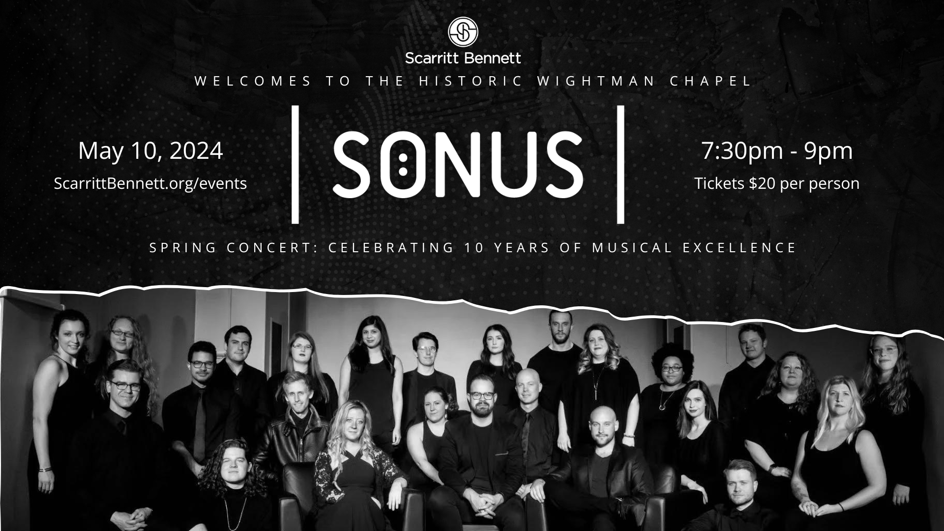SONUS Choir Spring Concert in Wightman Chapel at 7:30pm until 9:00pm tickets $20